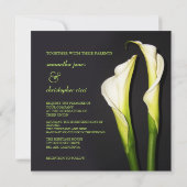 CALLA LILIES WEDDING INVITATIONS/DIY BACKGROUND KAART (Achterkant)