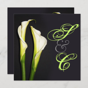 CALLA LILIES WEDDING INVITATIONS/DIY BACKGROUND KAART