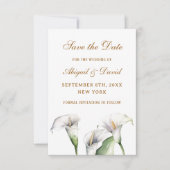 Calla Lilies Wedding Save The Date (Devant)