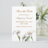 Calla Lilies Wedding Save The Date (Debout devant)