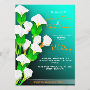 Calla Lilies Wedding Uitnodiging