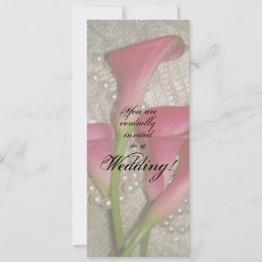 Calla Lilies Wedding Uitnodiging (Voorkant)