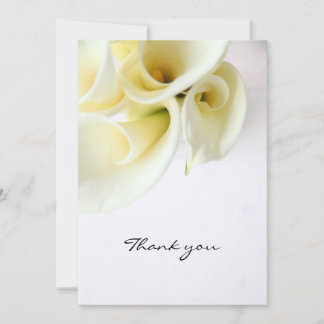 Calla lilies with text space thank you card save the date