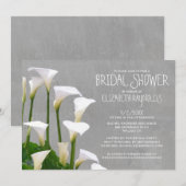 Calla Lillies Bridal Shower Invitations Kaart (Voorkant / Achterkant)