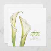 Calla lillies/bruiloft Uitnodigingen (Voorkant / Achterkant)