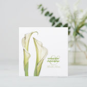 Calla lillies/bruiloft Uitnodigingen (Staand voorkant)