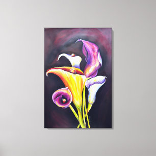 Calla Lillies Canvas Afdruk
