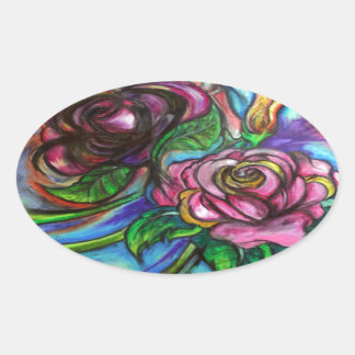 Calla Lillies Ovale Sticker