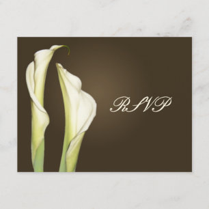 Calla Lillies RSVP-kaarten vereisen 5x7 uitnodigin RSVP Kaartje