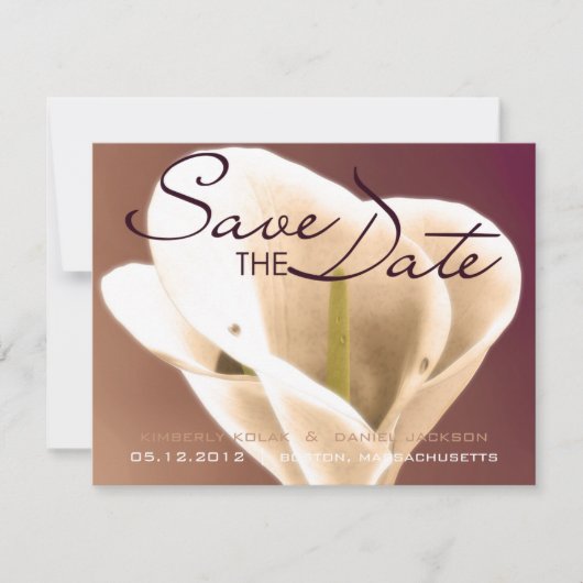 Calla Lillies ・ Sparen de Datum Save The Date (Voorkant)