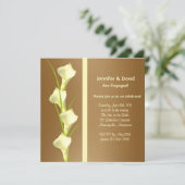 Calla Lillies Verloving Invitation Kaart (Staand voorkant)