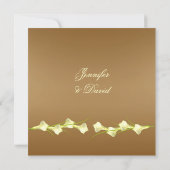 Calla Lillies Verloving Invitation Kaart (Achterkant)