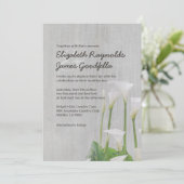 Calla Lillies Wedding Invitations Kaart (Staand voorkant)