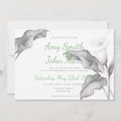 Calla Lilly Black & White Kaart (Voorkant)