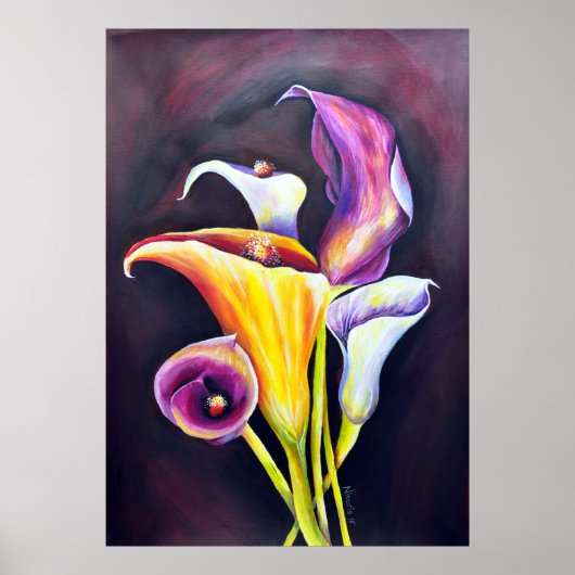 Calla Lilly-Bohemian Painting Poster (Voorkant)