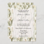  Calla Lilly Green White Floral Wedding Kaart (Voorkant / Achterkant)