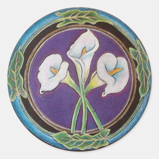 Calla lilly - Mandala Sticker (Voorkant)
