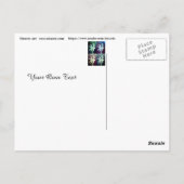 Calla Lilly Modern  Retro Pattern Briefkaart (Achterkant)