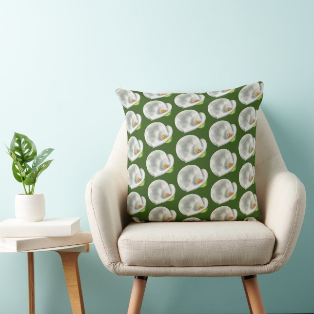 Calla Lilly Pattern Kussen (Stoel)