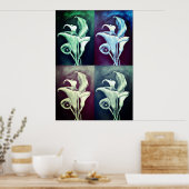 Calla Lilly - Retro Pattern Poster (Keuken)