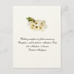 Calla Lilly Wedding Invitation Reception Card Kaart