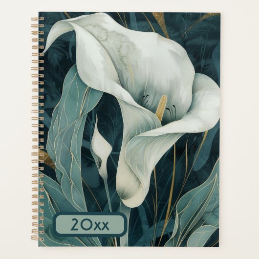 Calla Lily 20XX Classic Spiral Planner Aquarelle (Devant)
