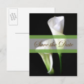Calla Lily 2 Save the Date Wedding Aankondigingskaart (Voorkant / Achterkant)