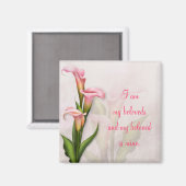Calla Lily Aimant rose ~ Mon Bien-Aimé (Recto/Verso)