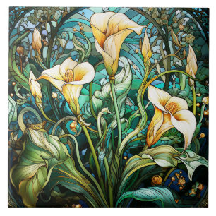 Calla Lily Art Nouveau Deco Tegeltje