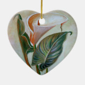 Calla Lily Beauful Botanical Art Keramisch Ornament (Achterkant)