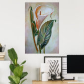 Calla Lily Beauful Botanical Art Poster (Thuiskantoor)