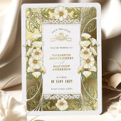 Calla Lily Bewaar de data Art Nouveau Mucha Folie Uitnodiging