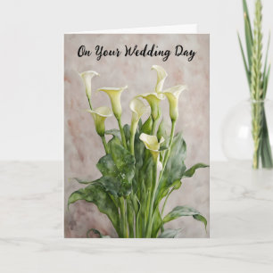 Calla Lily Bloemboeket Huwelijksgelukwensen Kaart