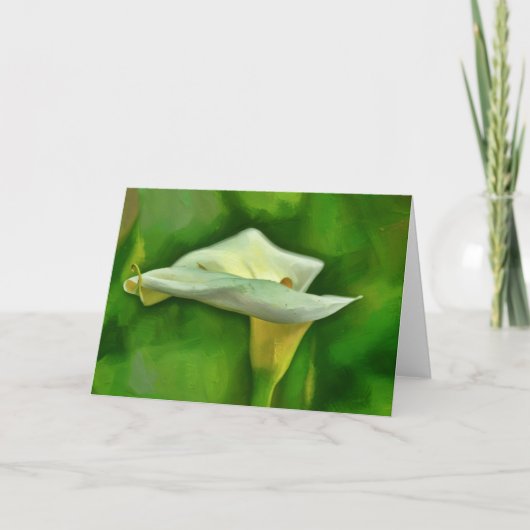 Calla Lily Bloemen Bloemen Art Note Kaart (Voorkant)
