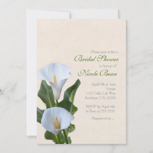 Calla Lily Bloemen Bloemrijke Elegante Bruidsdouch Kaart