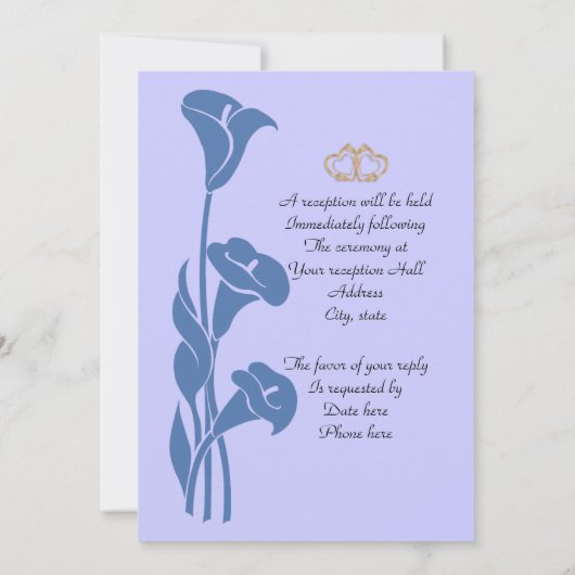Calla Lily Blue Invitation (Dos)