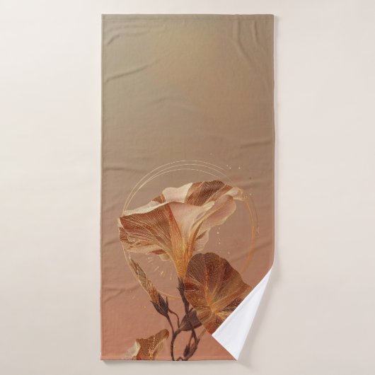 Calla Lily Botanique Orange Brûlé (Serviette de bain)