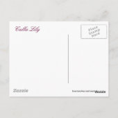 Calla Lily Briefkaart (Achterkant)