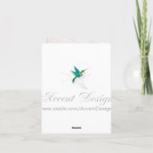 Calla Lily Carte de remerciements rose (Dos)