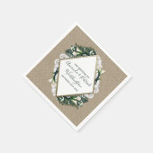 Calla Lily Country Burlap en kant bruiloft servett Servetten (Hoek)