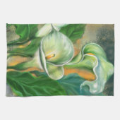 Calla Lily Cuisine Fleur Serviette Peinture (Horizontal)