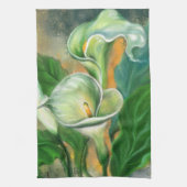Calla Lily Cuisine Fleur Serviette Peinture (Vertical)