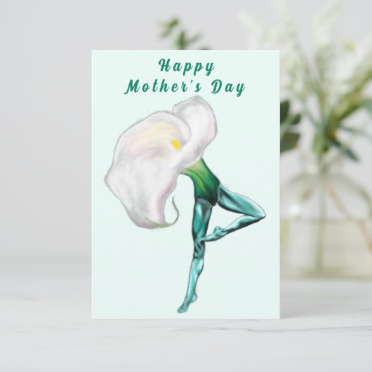 Calla Lily Danseuse de ballet de fleurs Carte de f (Debout devant)