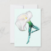 Calla Lily Danseuse de ballet de fleurs Carte de f (Dos)