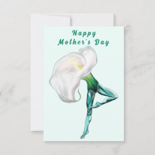 Calla Lily Danseuse de ballet de fleurs Carte de f