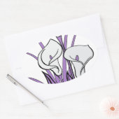 Calla Lily Design Ovale Sticker (Envelop)
