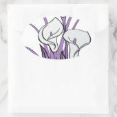 Calla Lily Design Ovale Sticker (Tas)