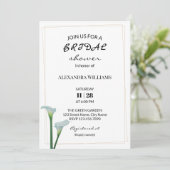 Calla Lily Douche nuptiale Invitation (Debout devant)