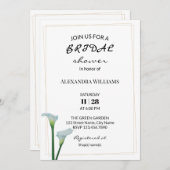 Calla Lily Douche nuptiale Invitation (Devant / Derrière)