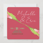 Calla Lily Elegant Save The Date Aankondiging (Achterkant)